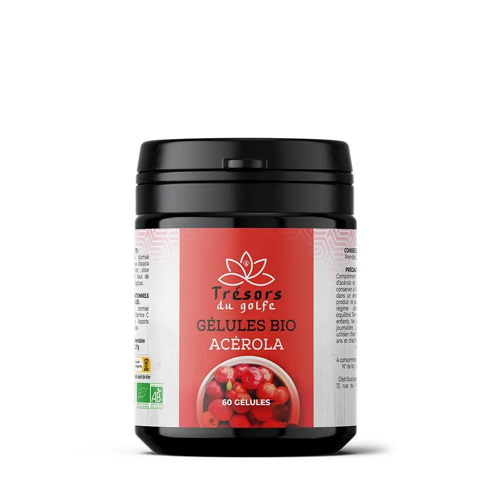 Gélules Bio Acérola : complément naturel riche en vitamine C, antioxydantes et énergisantes